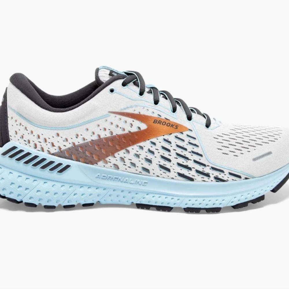 Brooks Adrenaline 21 Women's Running Shoes - White and Blue